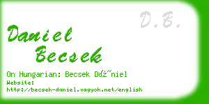 daniel becsek business card